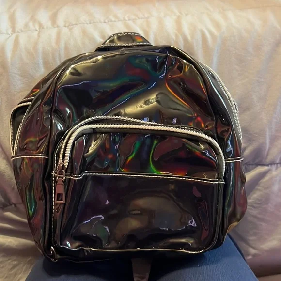 Holographic small backpack